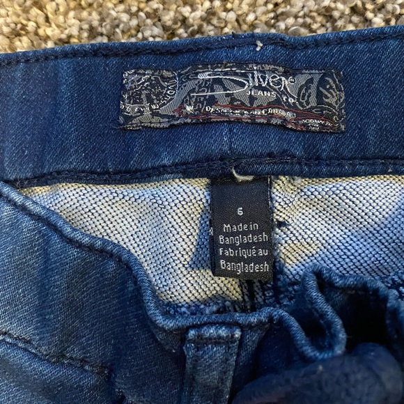 Silver Sz 6 Girls Drawstring Jeggings - Picture 4 of 4